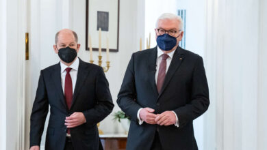 Olaf Scholz and Frank-Walter Steinmeier: One is welcome in Kyiv, the other isn't.